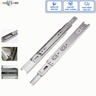 Bộ 2 Ray Trượt Bi 3 Tầng INOX, Ray Ngăn Kéo Chịu Lực Dài 25-50cm – Phụ Kiện Tủ Bếp, Tủ Quần Áo