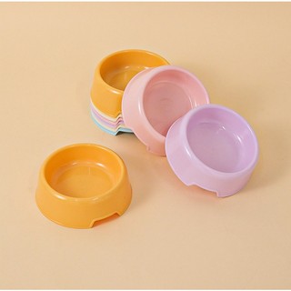 chén tròn nhựa màu basic cho chó mèo - T3 PETS SHOP