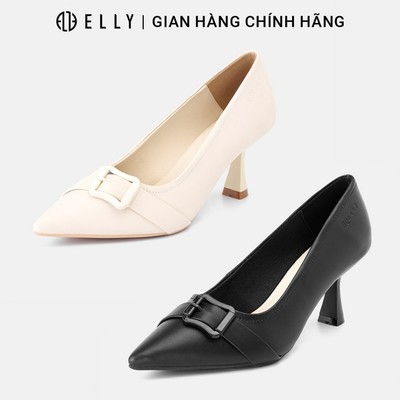 Giày cao gót nữ ELLY EGM224 da microfiber gót 6cm sang trọng quyến rũ
