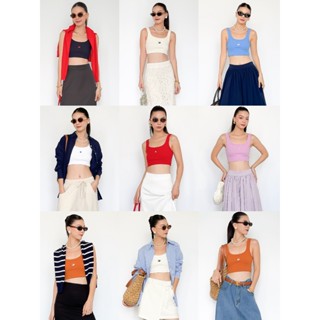 Áo Bra 2 Dây Charmé ba lỗ tập gym phối cùng sơ mi thêu thiên nga lana | 3680 | Lana Official