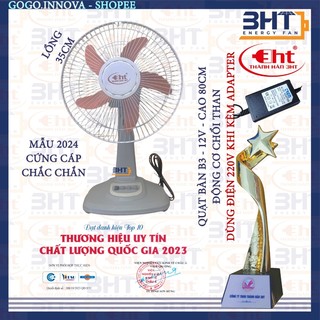 Quạt bàn b3 dùng bình 12v - ko kèm bình