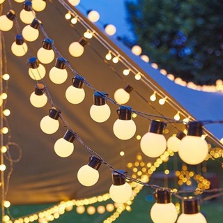 Dây đèn trang trí ngoài trời kèm bóng phi 5cm chống nước, có phích đực cái nối dài, dùng trang trí quán cà phê, decor