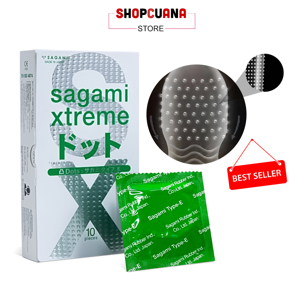 Bao Cao Su Sagami Xtreme (Hộp 10C) - Dòng Bcs Gân Gai & Siêu Mỏng Cho Phái Nữ Yêu Thăng Hoa