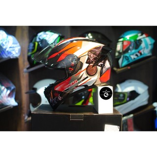 Tem trùm - Decal dán mũ bảo hiểm fullface  Ducati Desmo