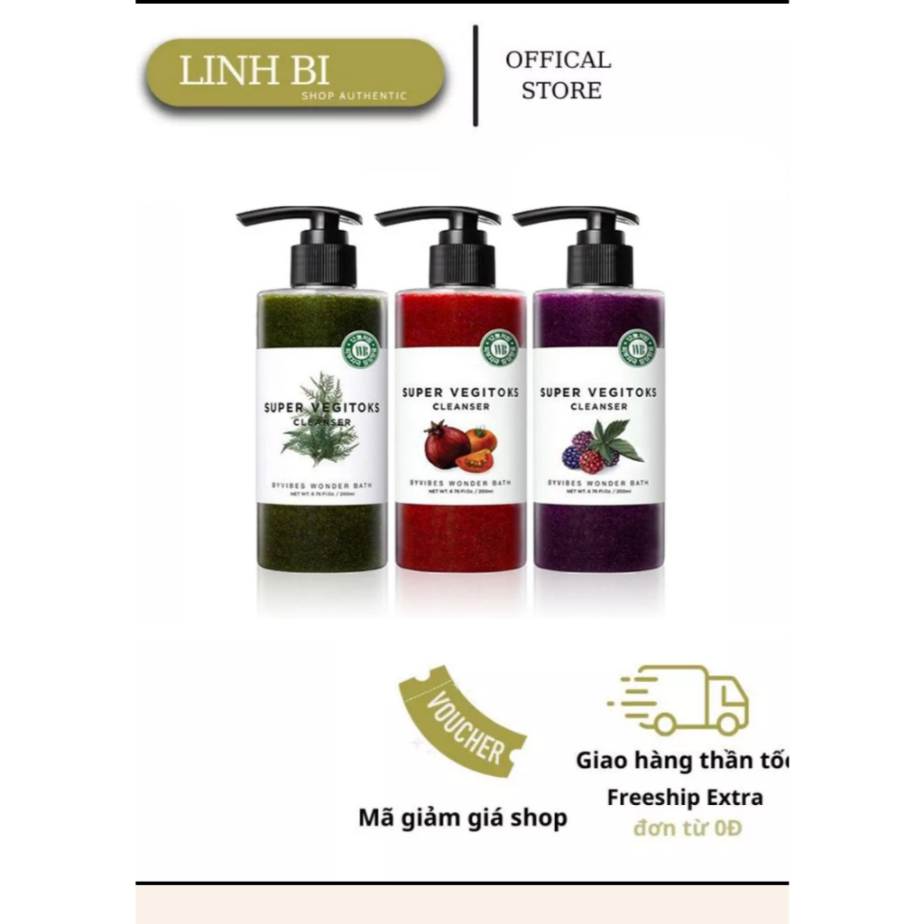 Sữa rửa mặt rau củ thải độc Super Vegitoks Cleanser 300ml