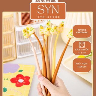  Bút Capybara bút nhựa dẻo silicon Gấu dâu phi hành gia gấu trúc - quà tặng học sinh lưu niệm 