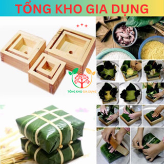 Khuôn bánh chưng vuông thông minh, Khuôn gỗ thông tự nhiên an toàn cho sức khỏe