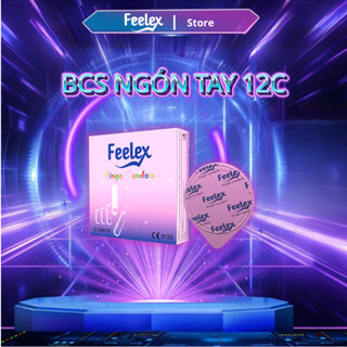 Bao cao su ngón tay Feelex Finger bảo vệ cô bé, nhiều gel bôi trơn, cao su thái lan hộp 12 chiếc