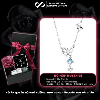 Dây chuyền bạc KYDOPAL vòng cổ hồ điệp cá tính nạm đá viền trang sức bạc ý 925 cao cấp - PAL9B11C7