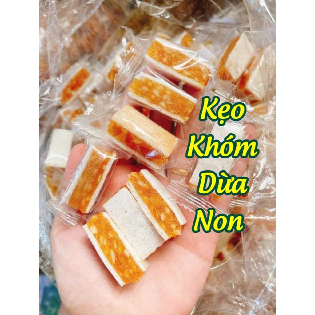 Kẹo Khóm Kẹp Dừa Non túi 500gr