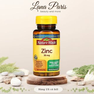  Viên uống bổ sung Kẽm Zinc 30mg Nature Made 100v 