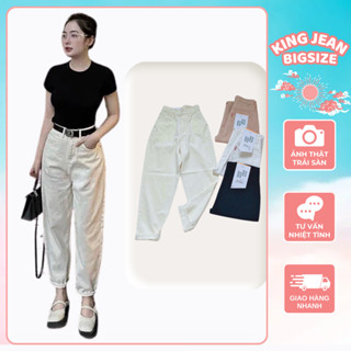 Quần Baggy Kaki Nữ Lưng Cao Bigsize từ40kg đến 85kg MS93 Thời Trang King Jean