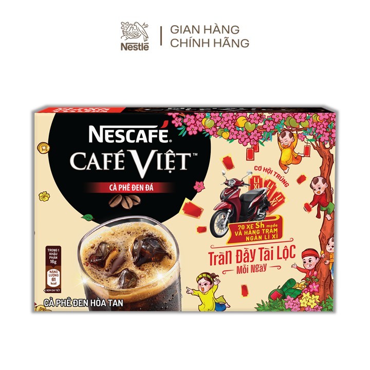 COMBO 2 HỘP NESCAFE CAFE VIỆT CÀ PHÊ ĐEN ĐÁ
