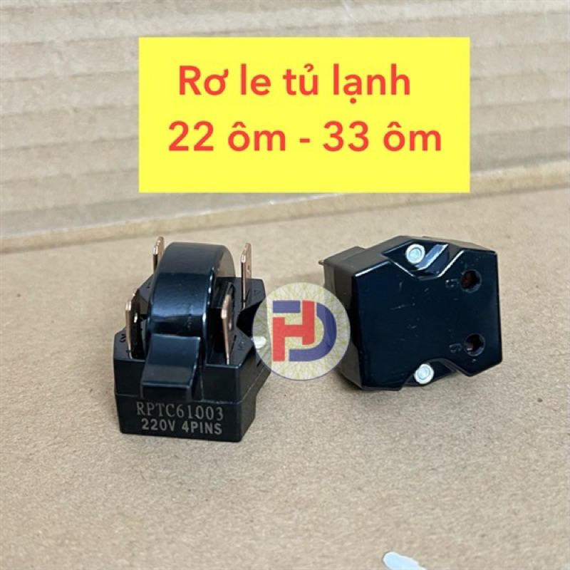 Rơ le khởi động Block tủ lạnh 17 ôm / 22 ôm / 33 ôm - rơ le block tủ lạnh - Relay bán dẫn máy nén tủ