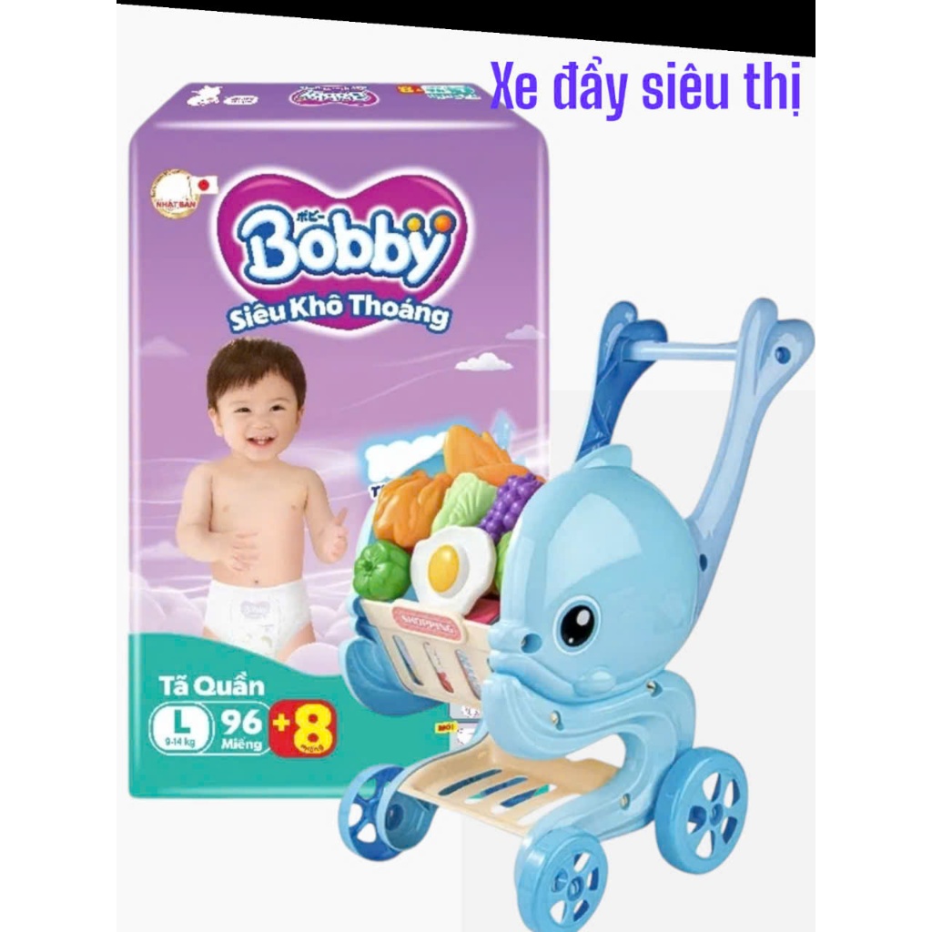 Tã quần Bobby Mega Jumbo : M112-L96-XL84-XXL76 tặng thú bông