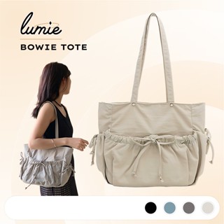 Túi Xách Nữ Bowie Tote Vải Dù Nhiều Ngăn Dây Rút Thắt Nơ Đeo Vai Xinh Xắn Đi Học Đi Chơi Hàng Ngày