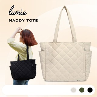 Túi Xách Maddy Tote Vải Dù Chần Bông Quả Trám Nhiều Ngăn Đi Làm Đi Học Tài Liệu A4 Laptop 15 Inch