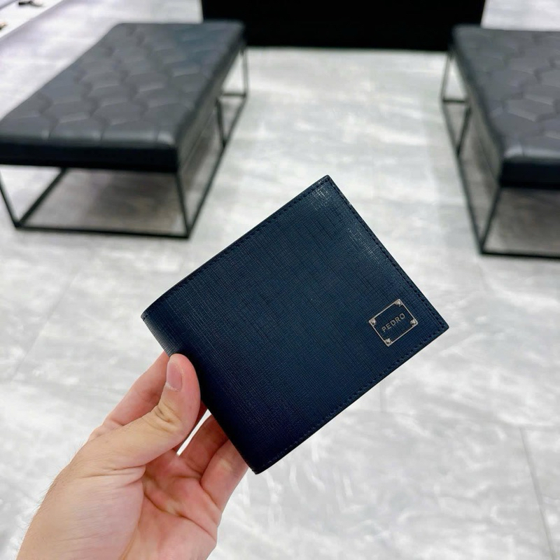 [PEDRO] Ví nam dáng ngắn Textured Leader chính hãng full box