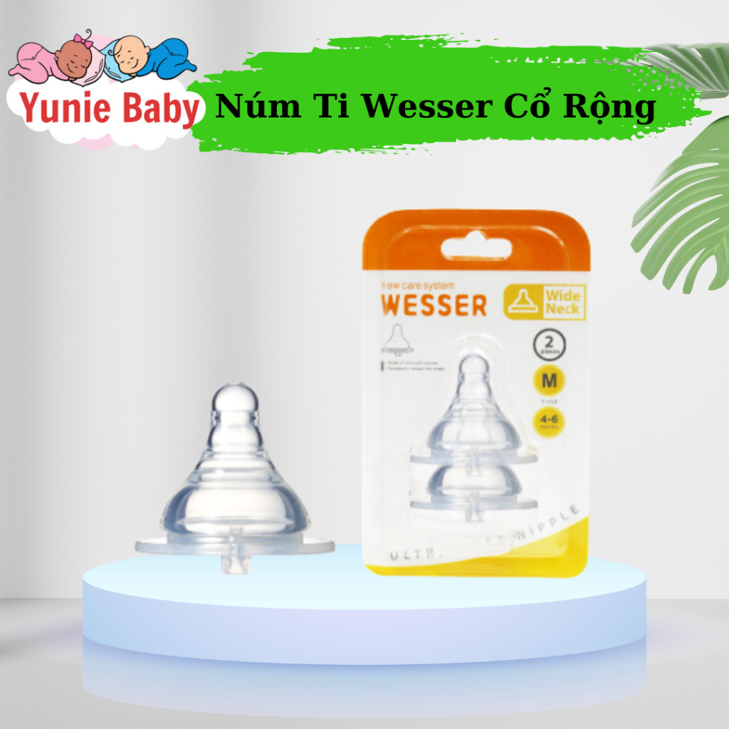 [CHÍNH HÃNG] Núm ty Wesser cổ rộng size S/M/L/+