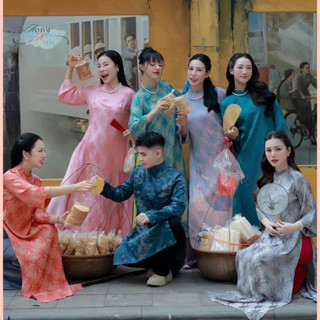 Áo dài nữ gấm thọ dơi -áo dài bán sỉ mặc nhóm giá rẻ