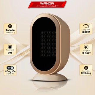 Máy Sưởi Mini WANDA sử dụng công nghệ gốm PTC,Công suất 1200w làm ấm thông minh,tản nhiệt đều