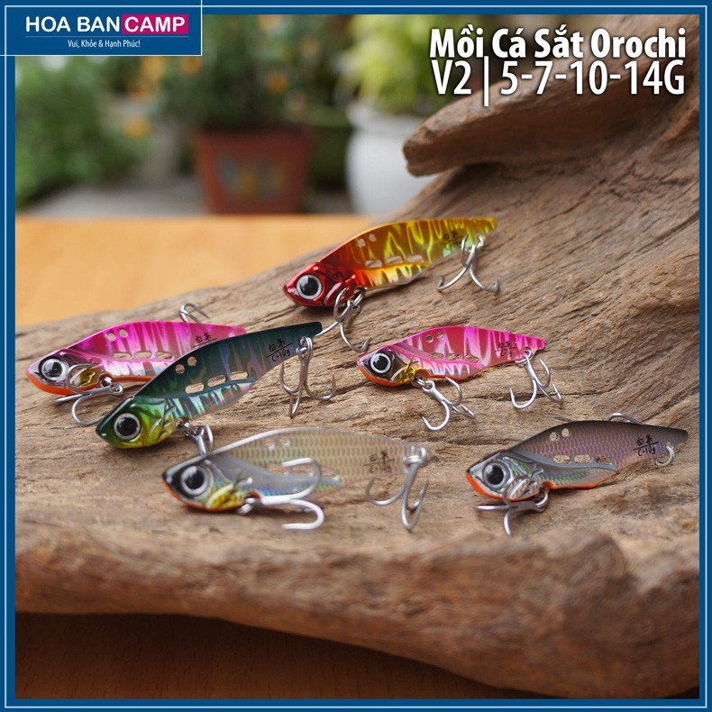 Mồi Cá Sắt Orochi v2 | 5-7-10-14-18g Lure Chìm Lửng Câu Sộp Lóc Tráp Măng... 