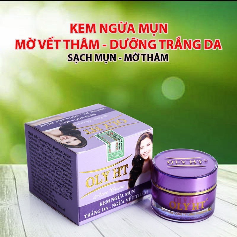 KEM NGỪA MỤN - TRẮNG DA - MỜ VẾT THÂM OLY HT(Hàng Chính Hãng)