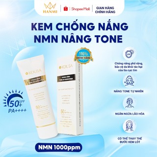  Kem chống nắng vô cơ nâng tone dưỡng trắng SPF 50+ PA++++ NMN 1000ppm Kousa 50g 