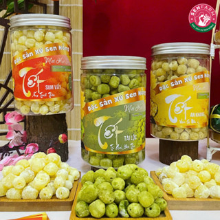 Mứt Hạt Sen Với 3 hương vị truyền thống, Trà Xanh Matcha và vị Gừng ít đường Senfarm - Mứt Tết - Bánh Tết - Quà Tết