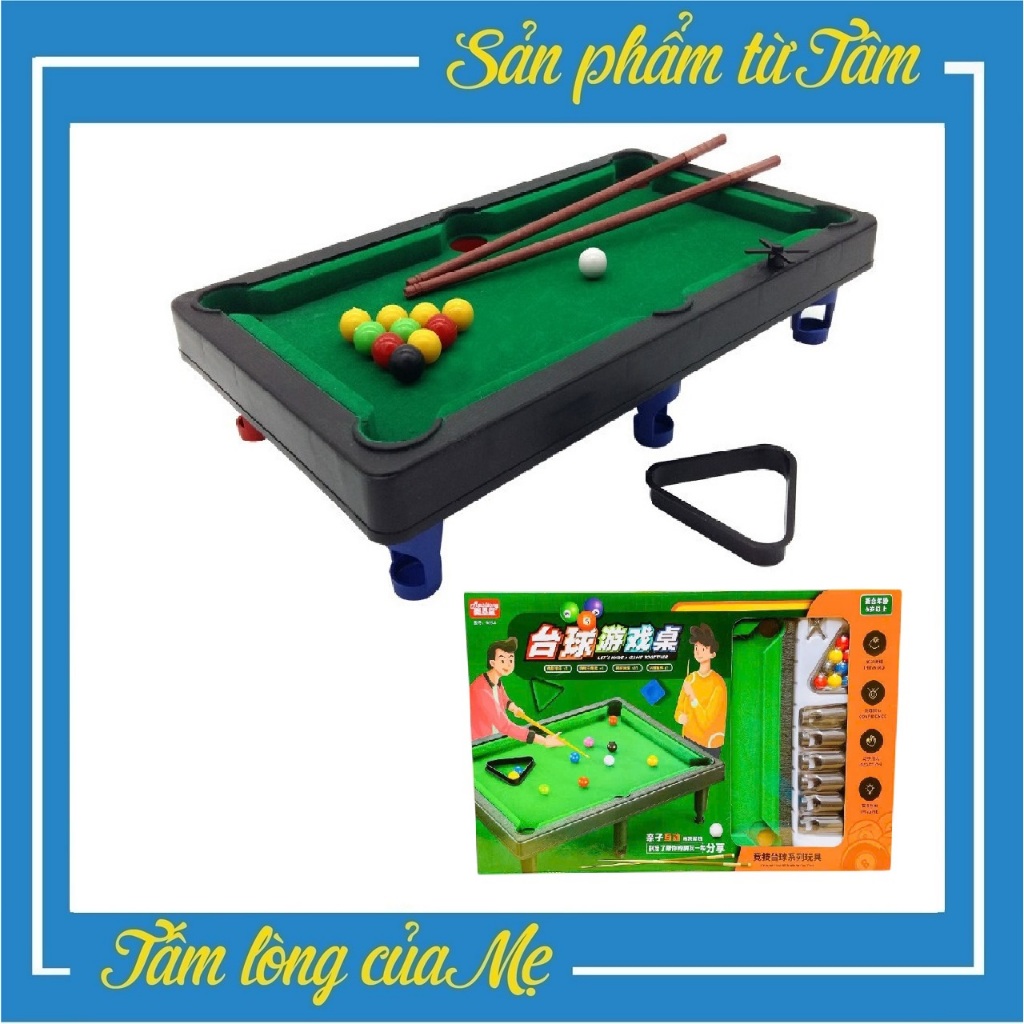 Đồ Chơi Bàn Bida Mini Size 45Cm 11 Bóng Kèm Phụ Kiện