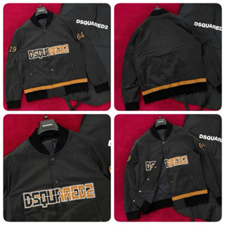 Áo Khoác Nam DSQ Trần Bông Chữ Cam Cực Nổi - Áo Khoác Nam DSQ Cúc Bấm Cao Cấp
