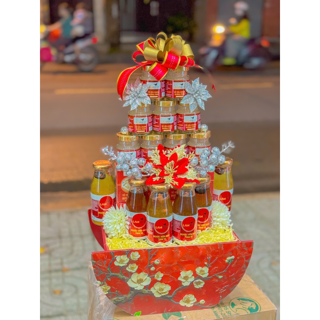 set 9 hủ yến đường phèn  70ml  30% yến,6 yến chai 185ml 10% yến