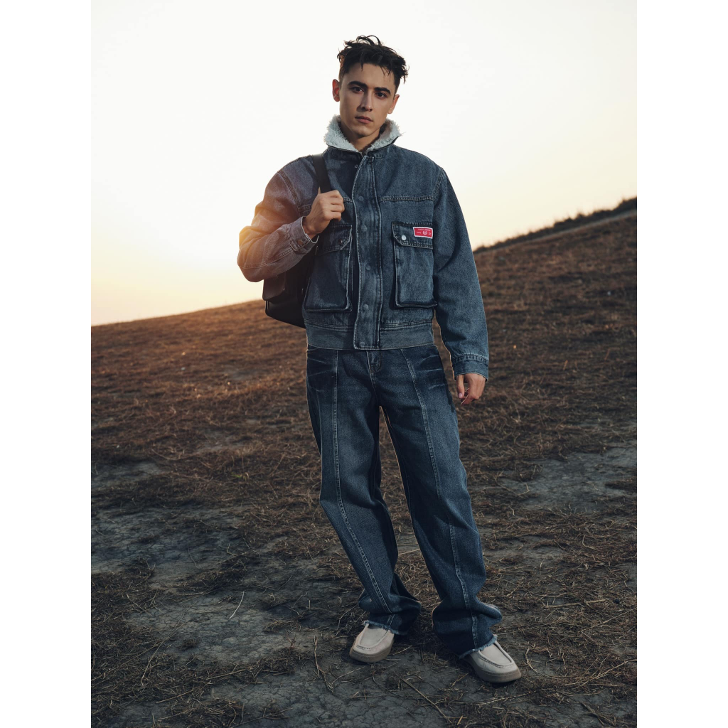 Denim Faux Fur Jacket - Stay Cozy & Chic áo khoác By WAGG Limited