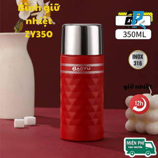  Bình nước giữ nhiệt inox 316 dung tích 350ml giữ nhiệt 12h có nắp cốc uống nước bình Zy350 