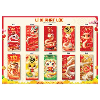 /XẢ KHO GIÁ RẺ/ 100 Phong Bao Lì Xì Tết Đỏ 2025 Nhiều Mẫu Hot Trend Hoạt Hình