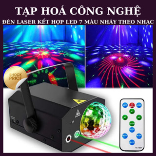  Đèn SÂN KHẤU Laser LED Cảm Biến Theo Nhạc -Thích Hợp Chơi Karaoke Bay Phòng BAR BUP DJ Tiệc Vui 