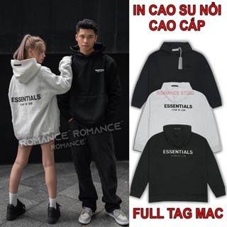 [In Nổi] Áo Hoodie Sweater Essentials NGANG Nam Nữ Form Rộng ROMANCE STUDIO Chất Liệu Nỉ Bông Full Tag Mac