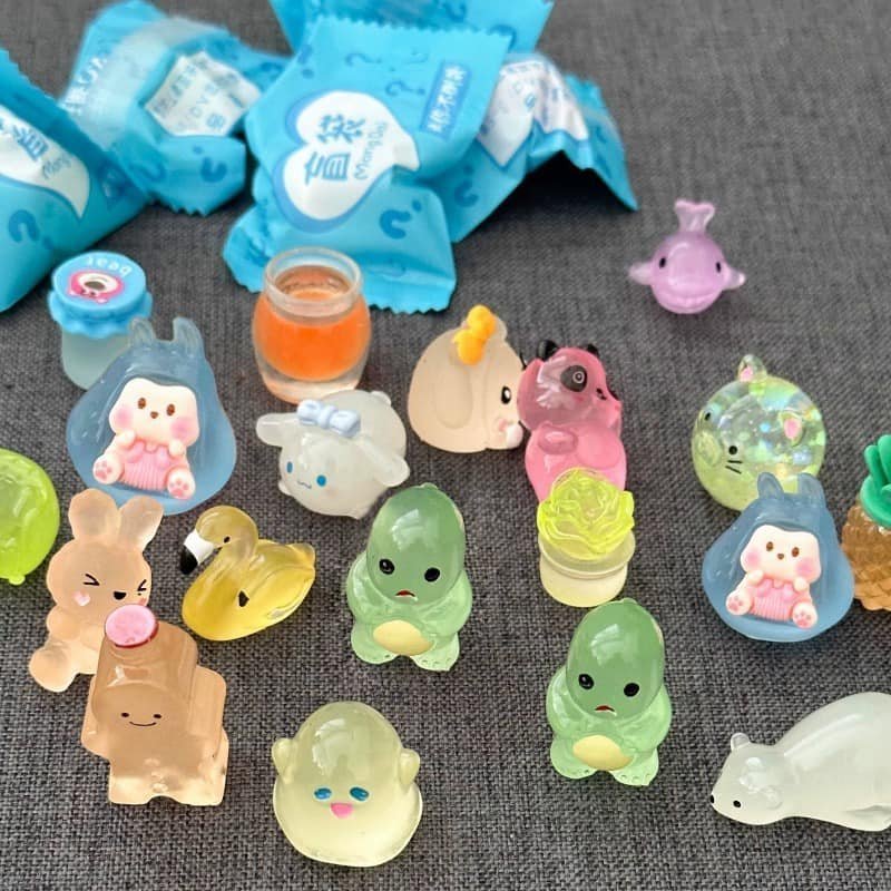 Combo 20/30/50 túi mù giá rẻ, túi mù charm dạ quang,túi mù động vật phát sáng, tùi mù test nhân phẩm