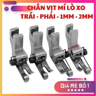 Chân vịt mí lò xo -  mí phải, mí trái máy may 1 kim có ốc điều chỉnh