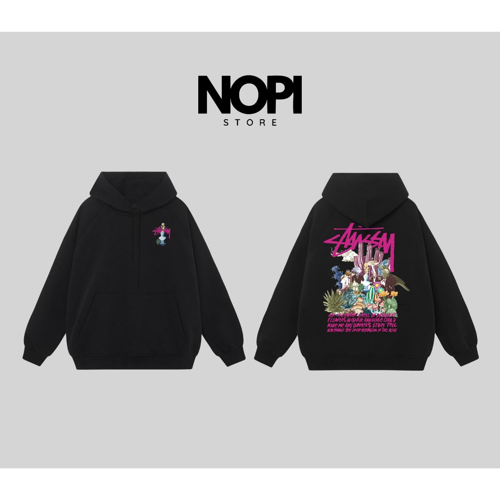 ÁO HOODIE STUSSY PSYCHEDELIC FORM RỘNG NAM NỮ UNISEX VẢI NỈ BÔNG CAO CẤP DÀY DẶN - NOPI STORE