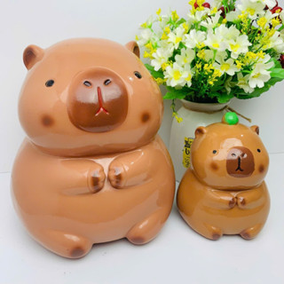   Mua 1tặng 1 Heo đất tiết kiệm Chuột Capybara lỗ tròn size lớn cute-lợn đất ống tiết kiệm quà tặng decor HĐ14 