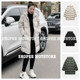 Áo khoác dáng dài Z/R có mũ,áo phao chần bông kháng nước kháng gió dày dặn, trẻ trung ,thanh lịch