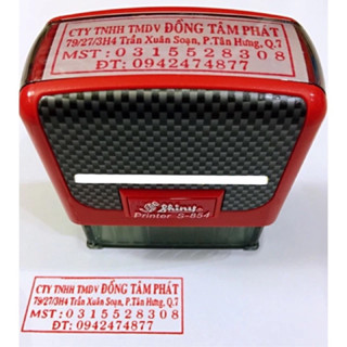 Khắc dấu tên công ty, mã số thuế, địa chỉ, số điện thoại Shiny S-854 ,