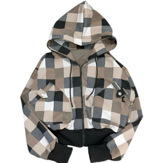 Áo Khoác Caro Cao Cấp, Túi Bầu Đính Nút, Áo 6 Túi, Hangfin Design