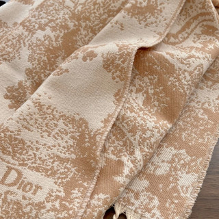 Khăn Choàng Cổ DIOR Dáng Dài Vải Cashmere Phối Tua Phong Cách Sang Trọng Đẳng Cấp -MIUNA