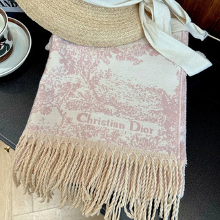 Khăn Choàng Cổ DIOR Dáng Dài Vải Cashmere Phối Tua Phong Cách Sang Trọng Đẳng Cấp -MIUNA