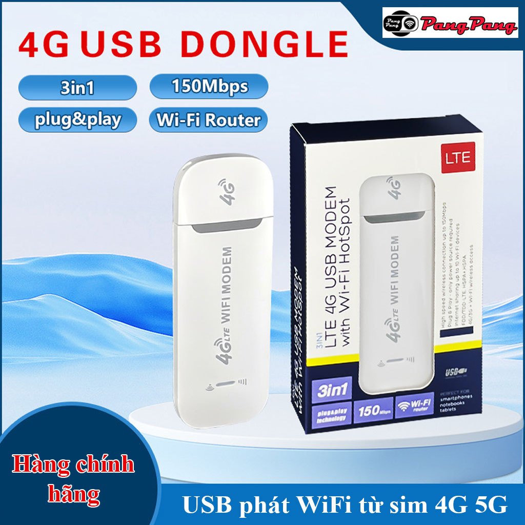 USB phát wifi từ sim 4G 5G Dongle, Dcom wifi, bộ phát wifi tốc độ cao sử dụng mọi loại sim