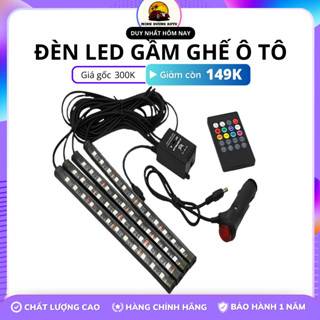 Bộ đèn LED nội thất ô tô 24 bóng gầm ghế nháy theo nhạc điều khiển từ xa