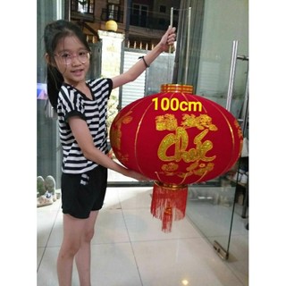 đèn lồng đỏ treo Tết may mắn size 60-80cm