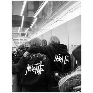 Áo hoodie zip Stussy basic